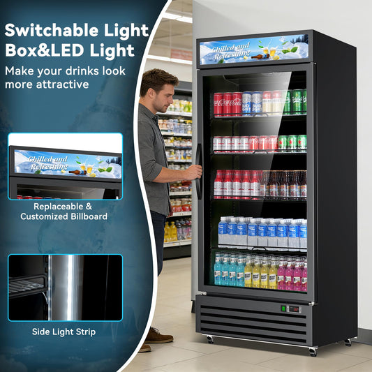 Velieta Drink Fridge Merchandiser – Black