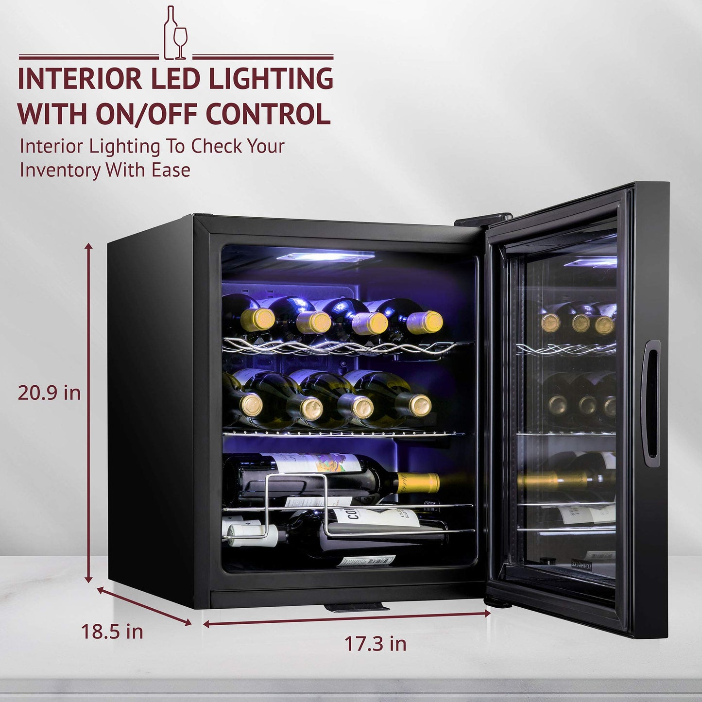 Schmecke 12 Bottle Wine Refrigerator with Lock