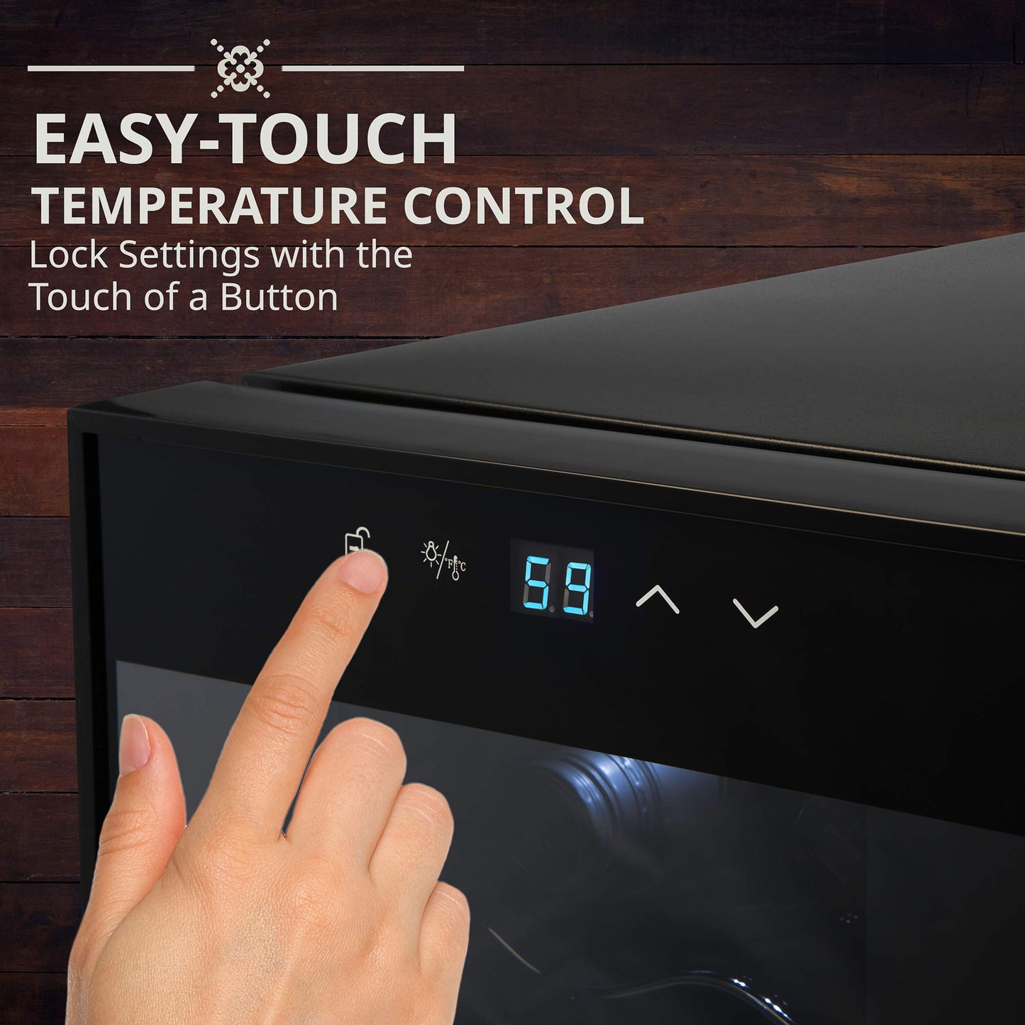 Ivation 18 Bottle Wine Refrigerator with Lock